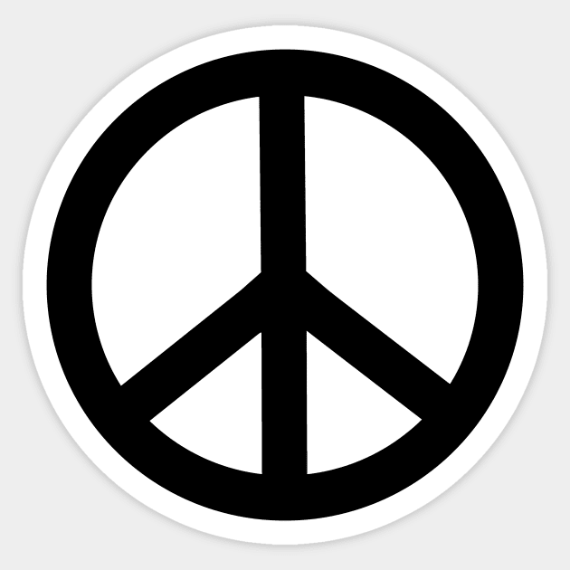 PEACE Sign Black Retro Sticker by SartorisArt1